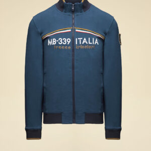 Aeronautica Militare Sweatshirt mit Tricolore-Details 7 261FE2088UF00674 aeronauticamilitare 261fe2088uf00674 21315 full zip hoodie with tricolour stripes 3