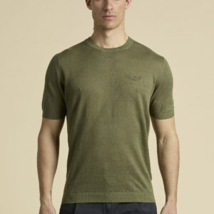 Aeronautica Militare Kurzarm-T-Shirt aus Leinen