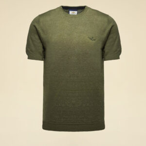 261MA1624UL00935 aeronauticamilitare 261ma1624ul00935 07304 linen crew neck short sleeve sweater 3