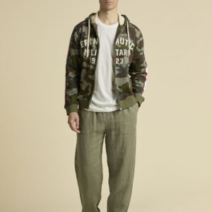 Aeronautica Militare Komfort-Fit-Hose aus Leinen