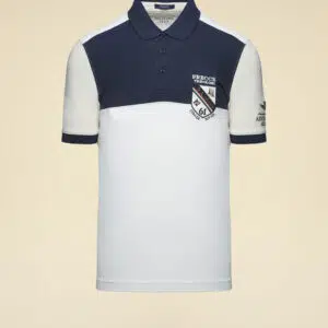 Aeronautica Militare Polo mit Frecce Tricolori-Logo-Plakette 11 261PO1915UP00191 aeronauticamilitare 261po1915up00191 94723 polo shirt with frecce tricolori crest 1