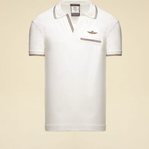 Aeronautica Militare Polo mit offenem Kragen und Tasche 7 261PO1920UP00405 aeronauticamilitare 261po1920up00405 73062 polo shirt open collar and chest pocket 3