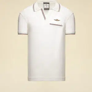 Aeronautica Militare Polo mit offenem Kragen und Tasche 7 261PO1920UP00405 aeronauticamilitare 261po1920up00405 73062 polo shirt open collar and chest pocket 3