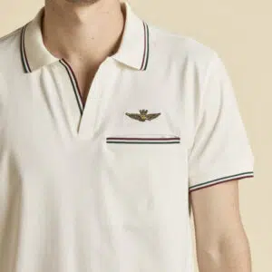 Aeronautica Militare Polo mit offenem Kragen und Tasche 6 261PO1920UP00405 aeronauticamilitare 261po1920up00405 73062 polo shirt open collar and chest pocket 4