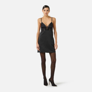 Elisabetta Franchi Minikleid aus Duchesse mit elastischen Bändern