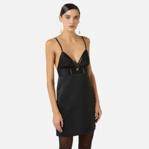 Elisabetta Franchi Minikleid aus Duchesse mit elastischen Bändern 6 AB95062E2 AB95062E2 110 4 D