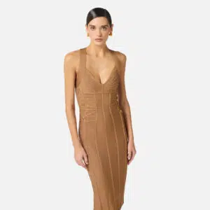 Elisabetta Franchi Schlauch-Strickkleid im 3D-Design 6 AM24D62E2_AI6 AM24D62E2 AI6 4 D