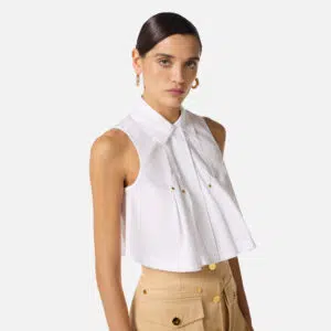 Elisabetta Franchi Hemdbluse aus Baumwollpopeline 6 CA16362E2 CA16362E2 100 4 D