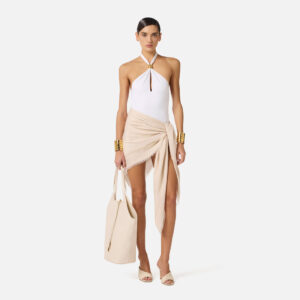 Elisabetta Franchi Badeanzug mit Schmuckdetail