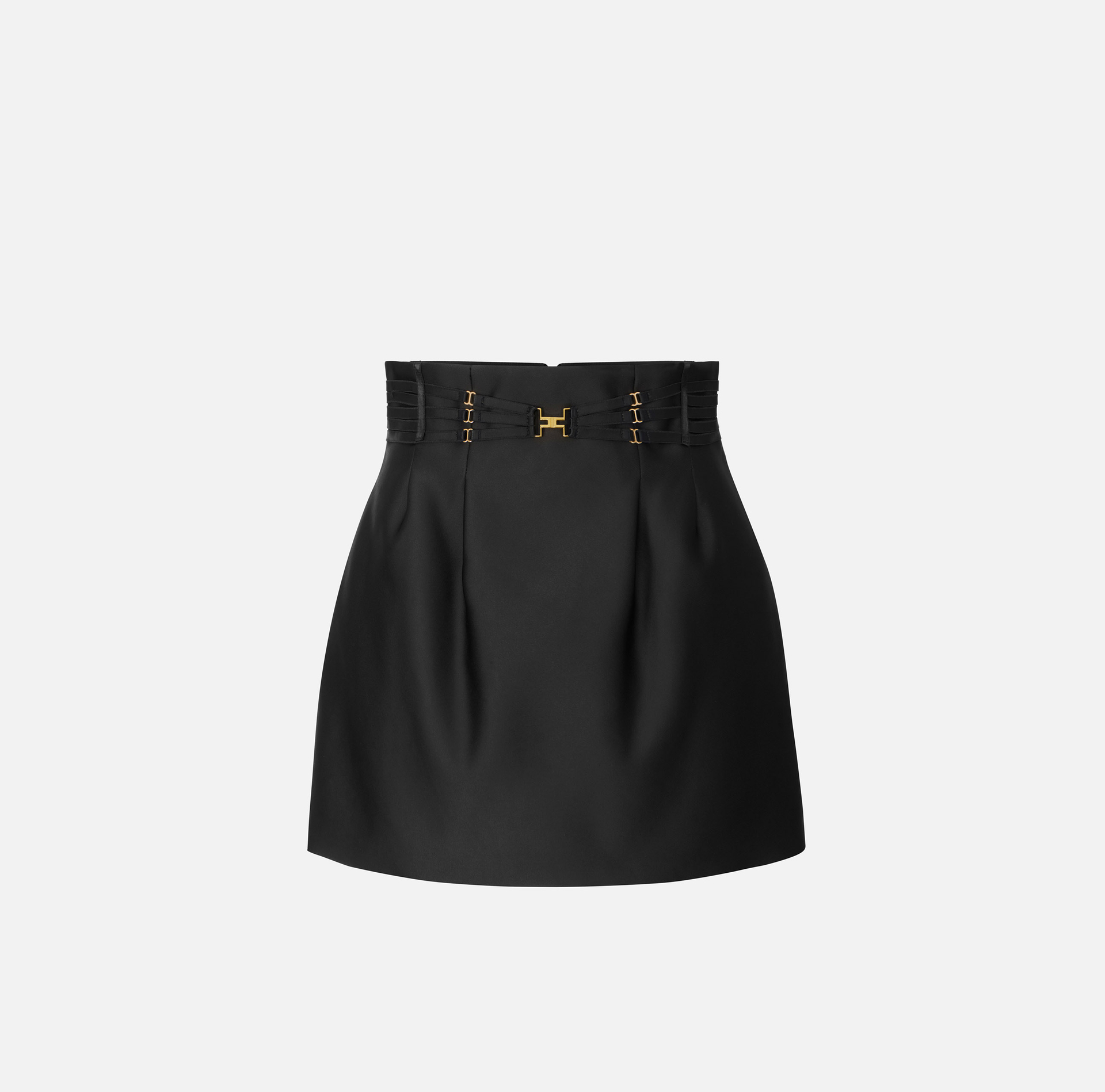 Elisabetta Franchi Minirock aus Duchesse mit elastischen Bändern 5 Elisabetta Franchi Minirock aus Duchesse mit elastischen Bändern – Bild 5