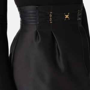 Elisabetta Franchi Minirock aus Duchesse mit elastischen Bändern 7 GO18962E2 GO18962E2 110 5 D