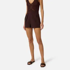 Elisabetta Franchi Shorts aus leichtem Crêpe mit Abnähern 6 SH01062E2_644 SH01062E2 644 4 D