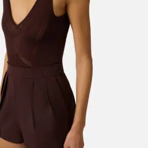 Elisabetta Franchi Shorts aus leichtem Crêpe mit Abnähern 7 SH01062E2_644 SH01062E2 644 5 D