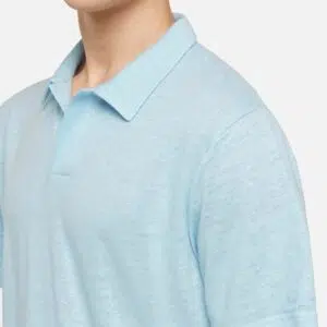 MC2 Saint Barth Fraser Leinen-Poloshirt 4 FRS0001 / 00099H UID FRS000100099H MAN POLOSHIRT SKY PLAIN.COLOR 0 2