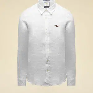 Aeronautica Militare Hemd aus reinem Leinen mit langen Ärmeln 9 261CA1321UCT03089_73062 aeronauticamilitare 261ca1321uct03089 73062 long sleeve shirt in pure linen 3