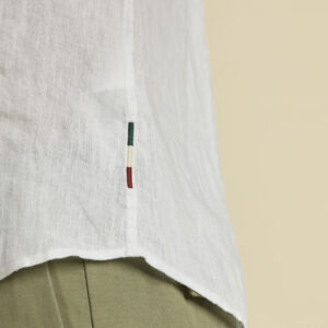 261CA1321UCT03089_73062 aeronauticamilitare 261ca1321uct03089 73062 long sleeve shirt in pure linen 5