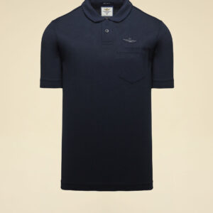 261PO1910UJ00720_08184 aeronauticamilitare 261po1910uj00720 08184 cotton linen polo shirt with pocket 3