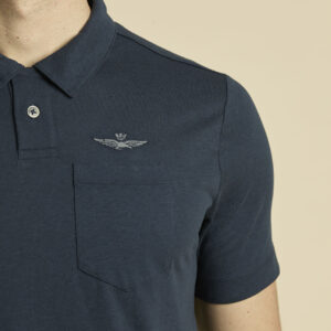 261PO1910UJ00720_08184 aeronauticamilitare 261po1910uj00720 08184 cotton linen polo shirt with pocket 4