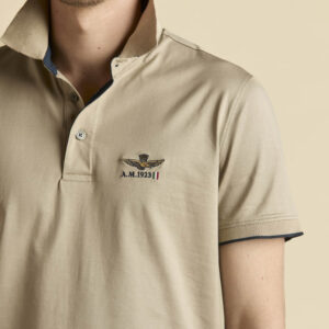 261PO1907UJ00682 aeronauticamilitare 261po1907uj00682 57618 mercerized cotton polo shirt 4