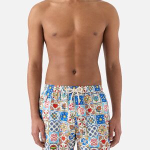 MC2 Saint Barth Lighting Badehose mit Maiolka Multicolor Druck