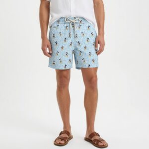 MC2 Saint Barth Lighting Badehose mit Mickey und Blumen Druck