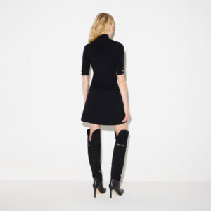 Elisabetta Franchi Mini-Strickkleid mit Schmuckknöpfen – Bild 4