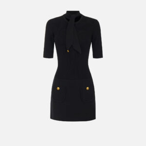 Elisabetta Franchi Mini-Strickkleid mit Schmuckknöpfen – Bild 5