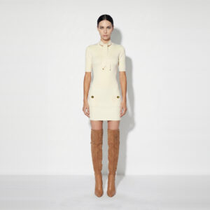 Elisabetta Franchi Mini-Strickkleid mit Schmuckknöpfen
