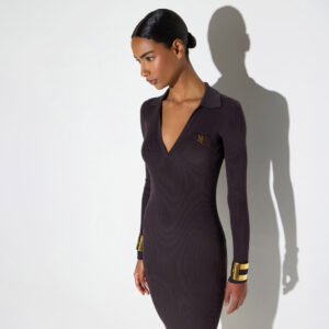 Elisabetta Franchi Strickkleid mit Ajour-Stickerei – Bild 2