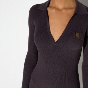 Elisabetta Franchi Strickkleid mit Ajour-Stickerei – Bild 3
