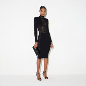 Elisabetta Franchi Kleid aus Strickgewebe und Spitze