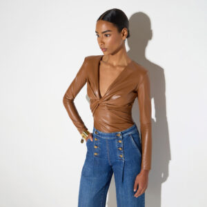 Elisabetta Franchi Body mit Knoten – Bild 2