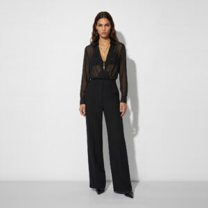 Elisabetta Franchi Body aus Georgette mit Schmuckkette