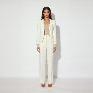 Elisabetta Franchi Jacke aus Gabardine mit Schmuckkragen