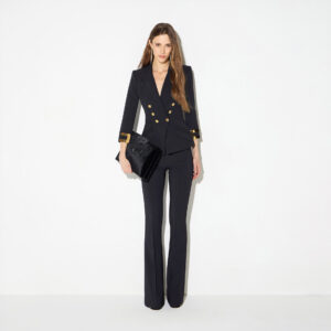 Elisabetta Franchi Jacke doppellagigem Stretch-Crêpe mit Schmuck-Logo