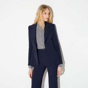 Elisabetta Franchi Jacke aus doppellagigem Stretch-Crêpe – Bild 2