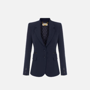 Elisabetta Franchi Jacke aus doppellagigem Stretch-Crêpe – Bild 5