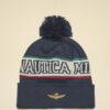 261HA1247UCT03299_08184 aeronauticamilitare 262cu0095ul00948 94768 pompom beanie with embroidered eagle 1
