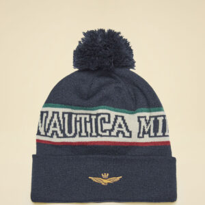 Aeronautica Militare Pompon-Mütze mit bestickten Adler