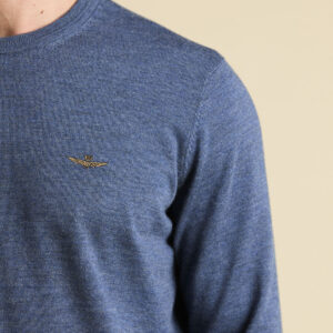 Aeronautica Militare Pullover aus Wolle mit gesticktem Adler – Bild 3