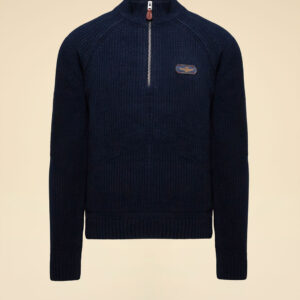 Aeronautica Militare Pullover mit Zip und Stehkragen