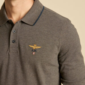 Aeronautica Militare Langarm-Poloshirt aus Baumwolle – Bild 3