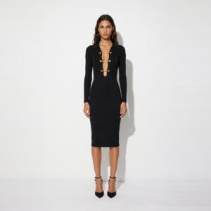 Elisabetta Franchi Strickkleid mit Schmuckketten