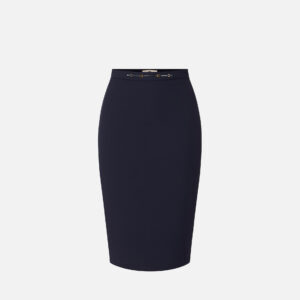 Elisabetta Franchi Rock aus doppellagigem Stretch-Crêpe mit Schmuckdetail – Bild 3