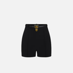 Elisabetta Franchi Shorts aus leichtem Crêpe mit Gürtel – Bild 3