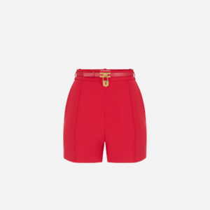Elisabetta Franchi Shorts aus leichtem Crêpe mit Gürtel – Bild 5