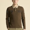 262PO1946UJ00703 aeronauticamilitare 262po1955uj00752 57586 long sleeve polo shirt with patches 1
