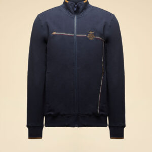 Aeronautica Miliatere Full-Zip-Sweatjacke mit Tricolore – Bild 7