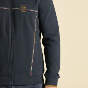 Aeronautica Miliatere Full-Zip-Sweatjacke mit Tricolore – Bild 4